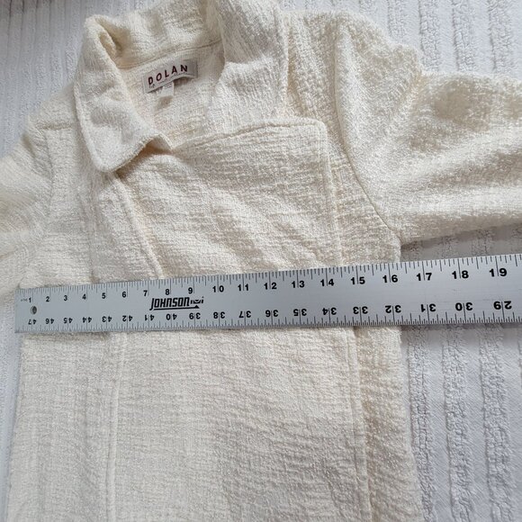 Dolan Left Coast Womens Textured Open Front Cardigan Jacket Small Beige Collared - Picture 7 of 8